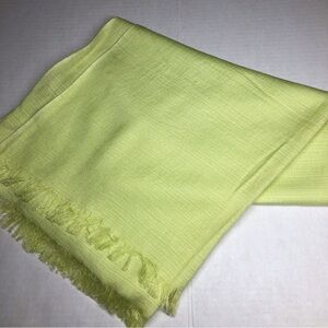 Echo Lime Green Fringed Scarf NWT